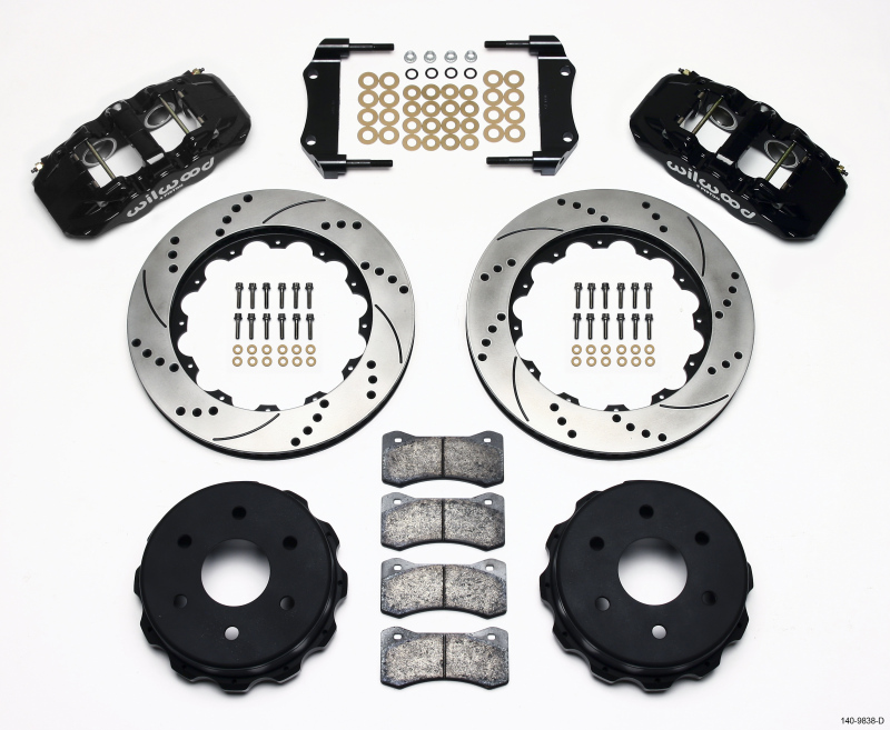 Wilwood 140-9838-D - AERO4 RearTruck Kit 14.25in Drilled 1999-2010 GM 1500-SUV 2 Piston OE Caliper Wilwood 140-9838-D - AERO4 RearTruck Kit 14.25in Drilled 1999-2010 GM 1500-SUV 2 Piston OE Caliper
