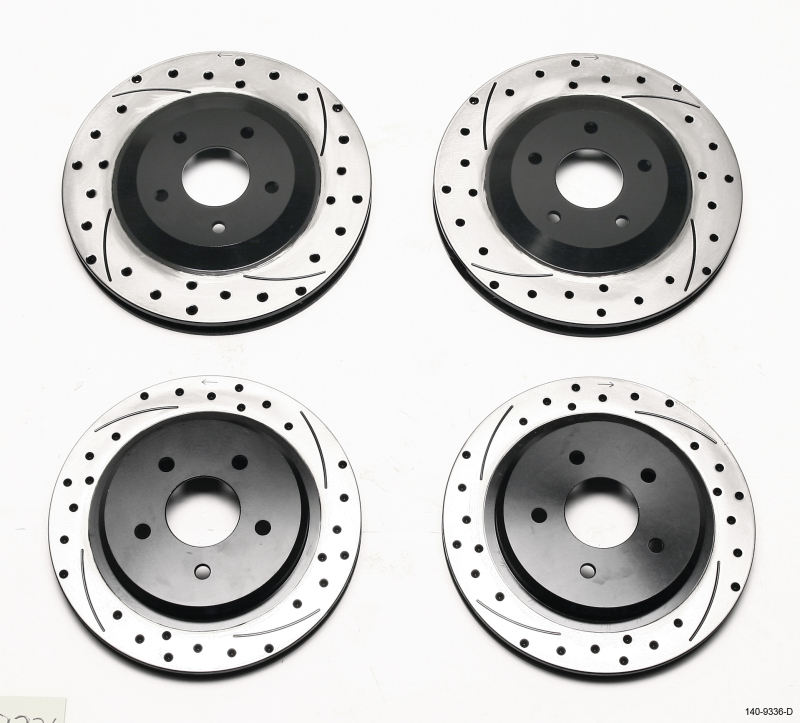 Wilwood 140-9336-D - Rotor Kit Front/Rear-Dimpled/Slotted 97-04 Corvette C5 All/ 05-13 C6 Base