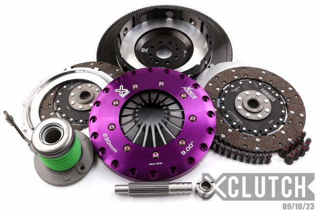 XCLUTCH XKFD23655-2G - 11-14 Ford Mustang GT 5.0L 9in Twin Solid Organic Clutch Kit