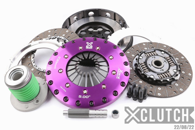 XCLUTCH XKFD23697-2A - 15-23 Ford Mustang EcoBoost Premium 2.3L 9in Twin Sprung Organic Clutch Kit