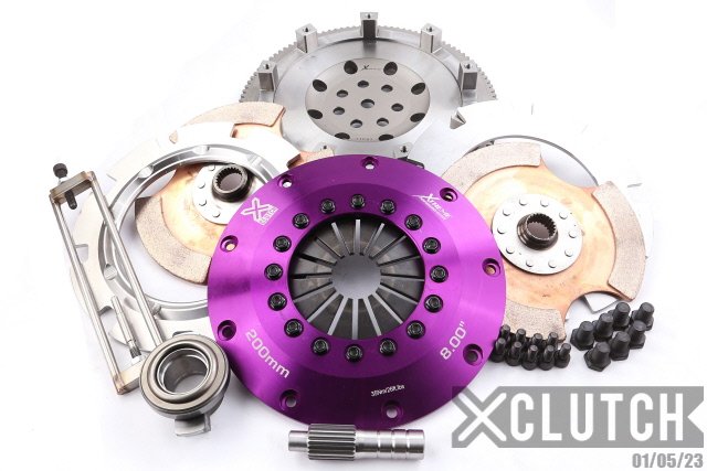 XCLUTCH XKMI20522-2E - 1997 Mitsubishi Lancer EVO IV 2.0L 8in Twin Solid Ceramic Clutch Kit