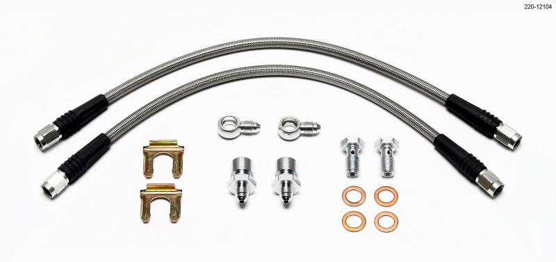 Wilwood 220-12104 - Flexline Kit D52 Caliper 14in w/ Banjo 10mm -3/8-24 Chassis