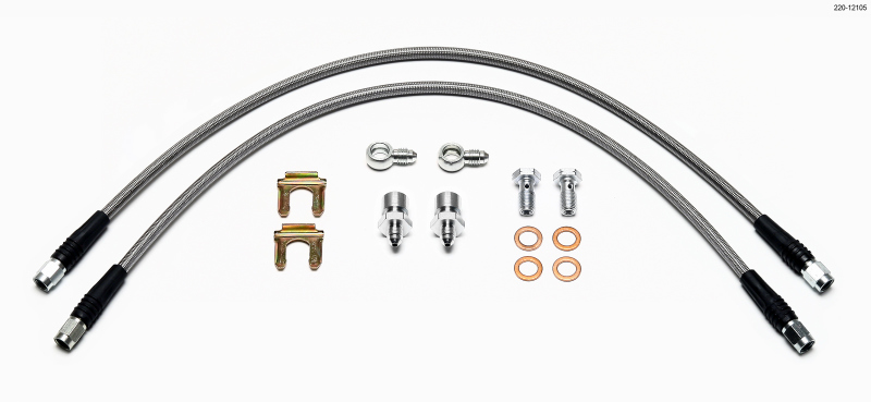 Wilwood 220-12105 - Flexline Kit D52 Caliper 18in w/ Banjo 10mm -3/8-24 Chassis