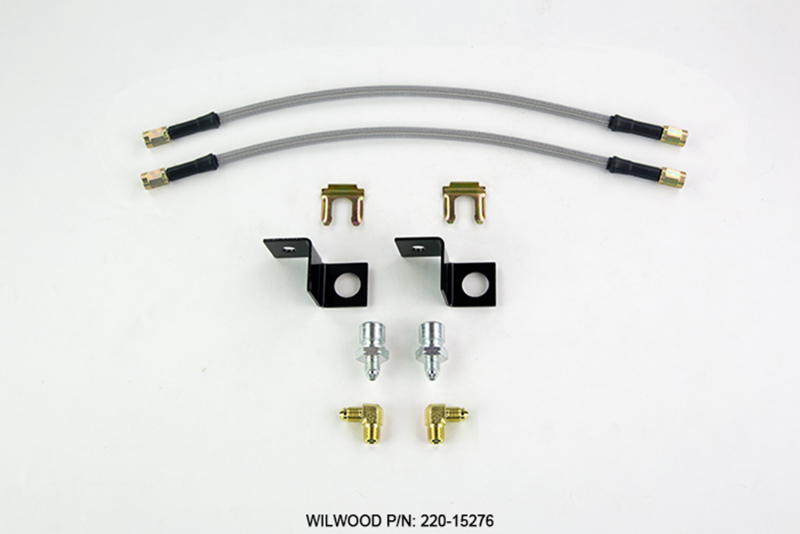 Wilwood 220-15276 - Flexline Kit 14 inch -3 M10-1.5 IF 1/8 NPT 90 Degree