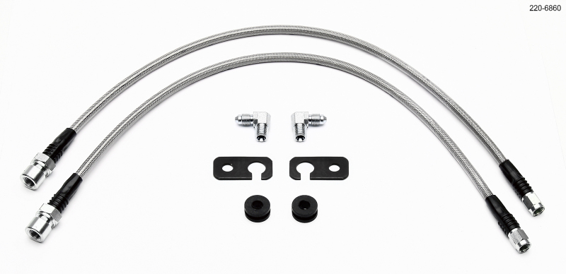 Wilwood 220-6860 - Flexline Kit 2002 Acura RSX 5 Lug w/ Forged Dynalite Front Caliper