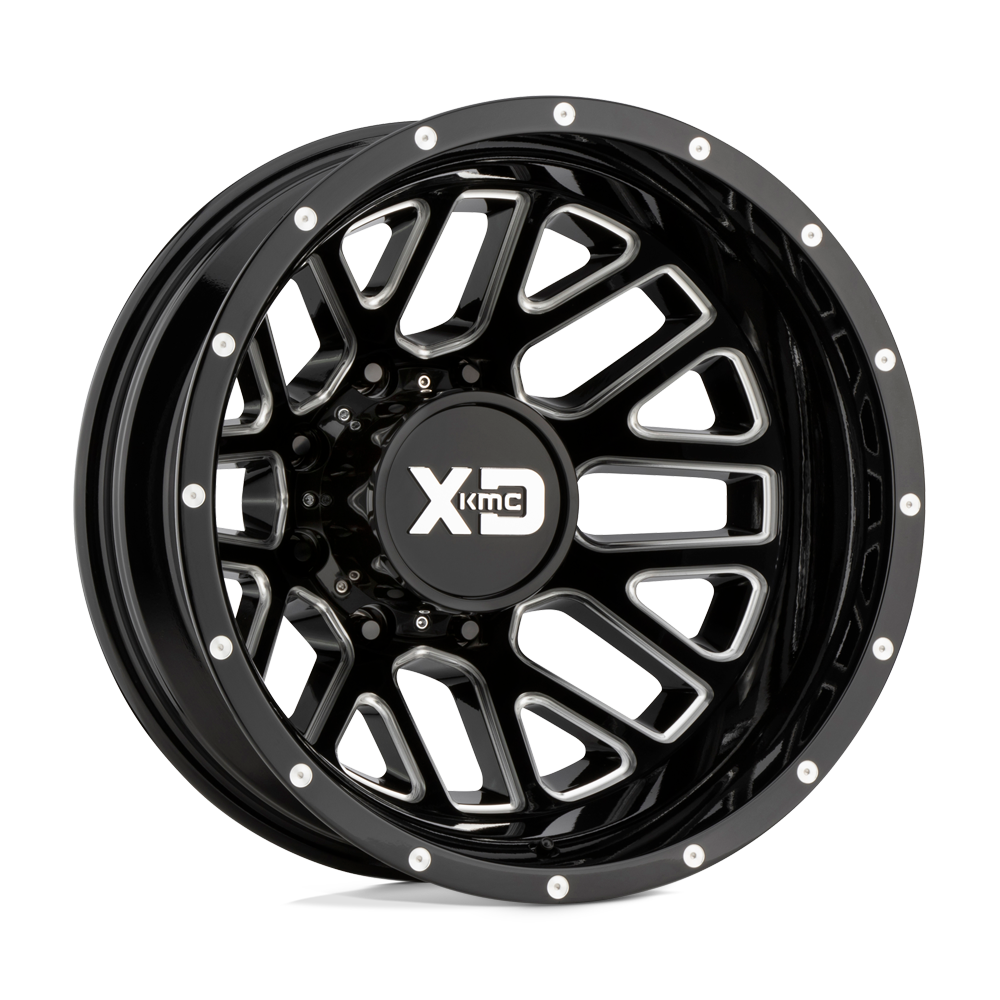 XD Wheels XD843765893155N - Xd843 Grenade Dually 17X6.5 Gloss Black Milled - Rear