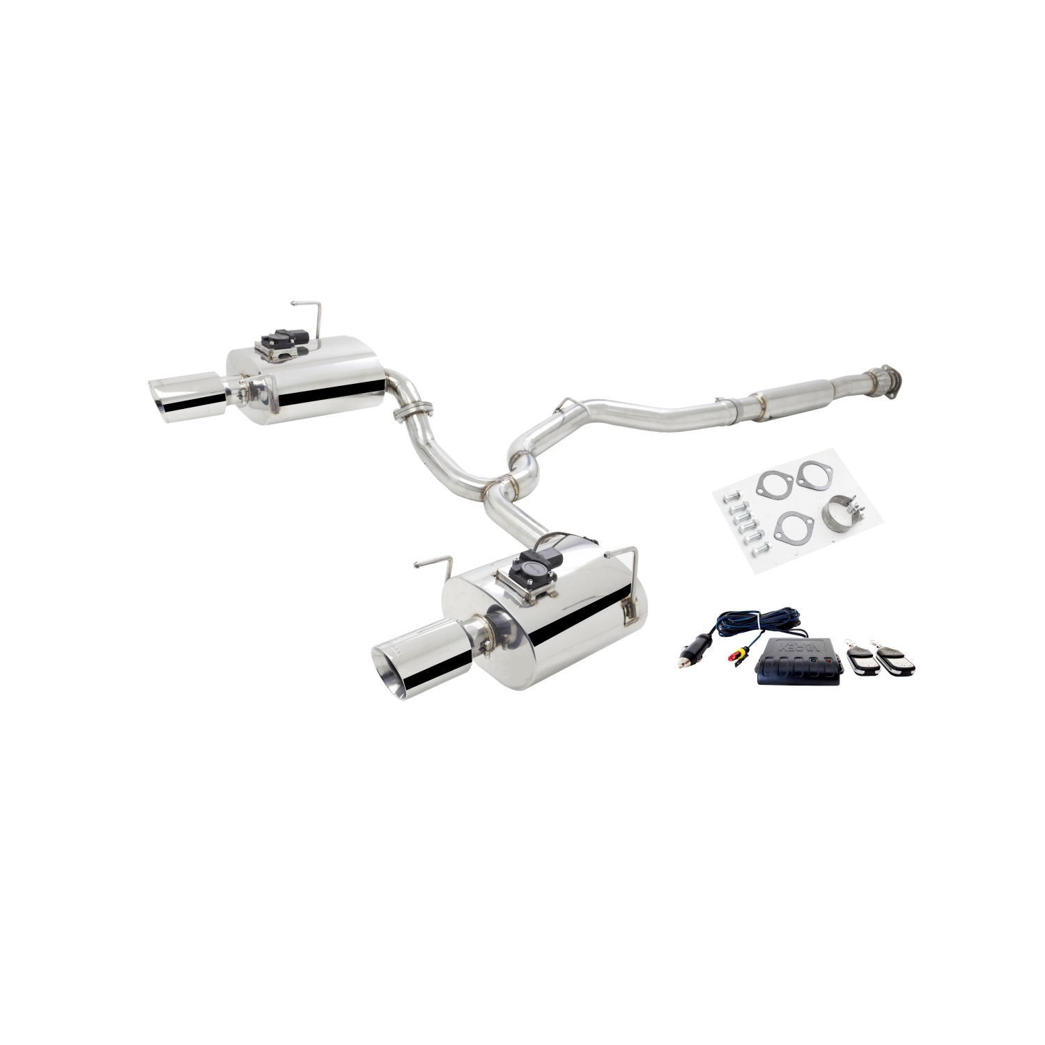XFORCE ES-SW20-VMK-CBS - Subaru WRX Sedan 2009-2011 Stainless Steel 3" High Flow Cat-Back System With Varex Mufflers; Exhaust System Kit