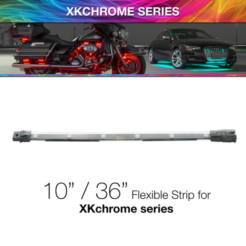 XKGLOW XK-4P-S-10 - XK Glow 10in Multi Color Flexible Strip for XKchrome & 7 Color Series
