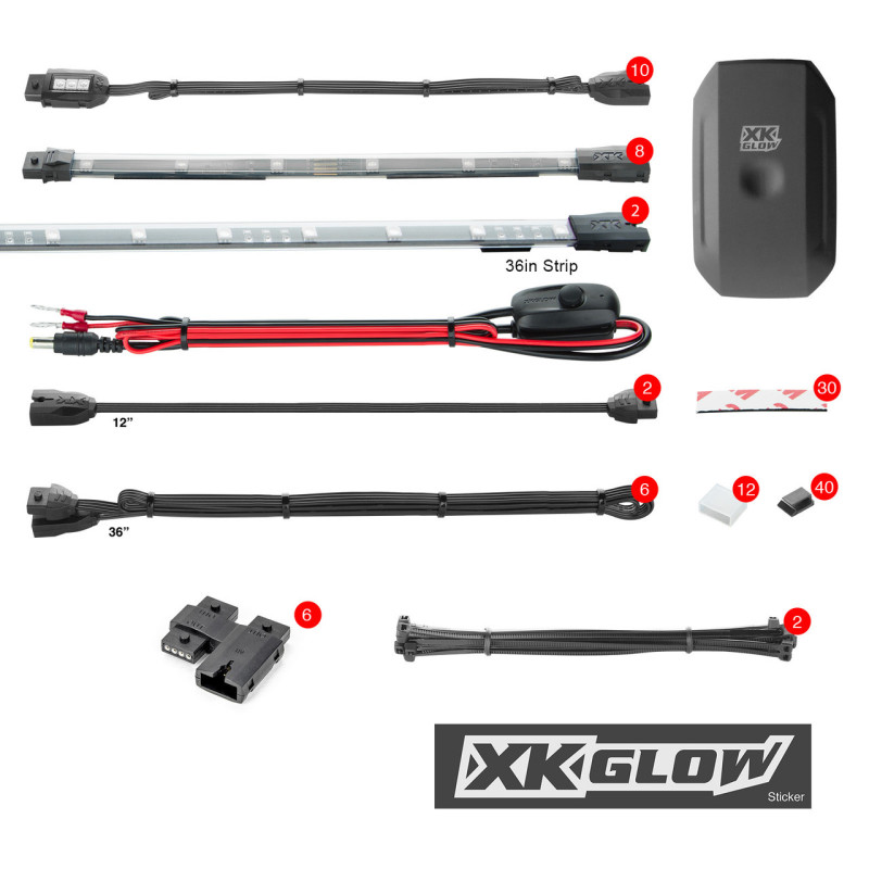 XKGLOW XK-SNOW-ADV - XK Glow LED Snowmobile Accent Light Kits XKchrome Smartphone App (Advanced)