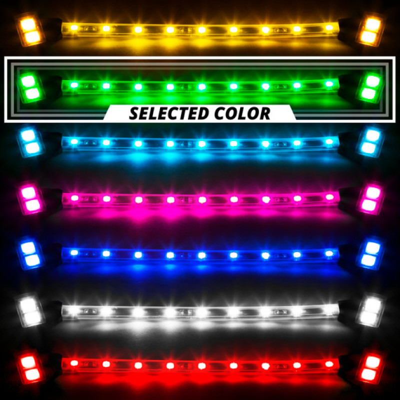 XKGLOW XK034014-B - XK Glow Black - Motorcycle Highway Bar Switchback Driving Lights DRL Turnsignal