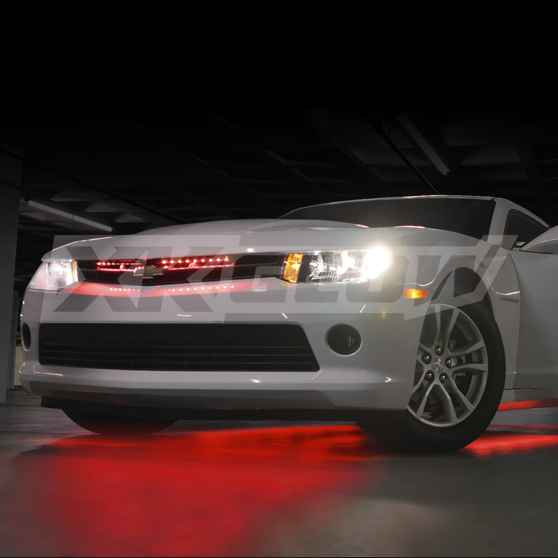 XKGLOW XK041002-R - XK Glow Tube Single Color Underglow LED Accent Light Car/Truck Kit Red - 8x24In