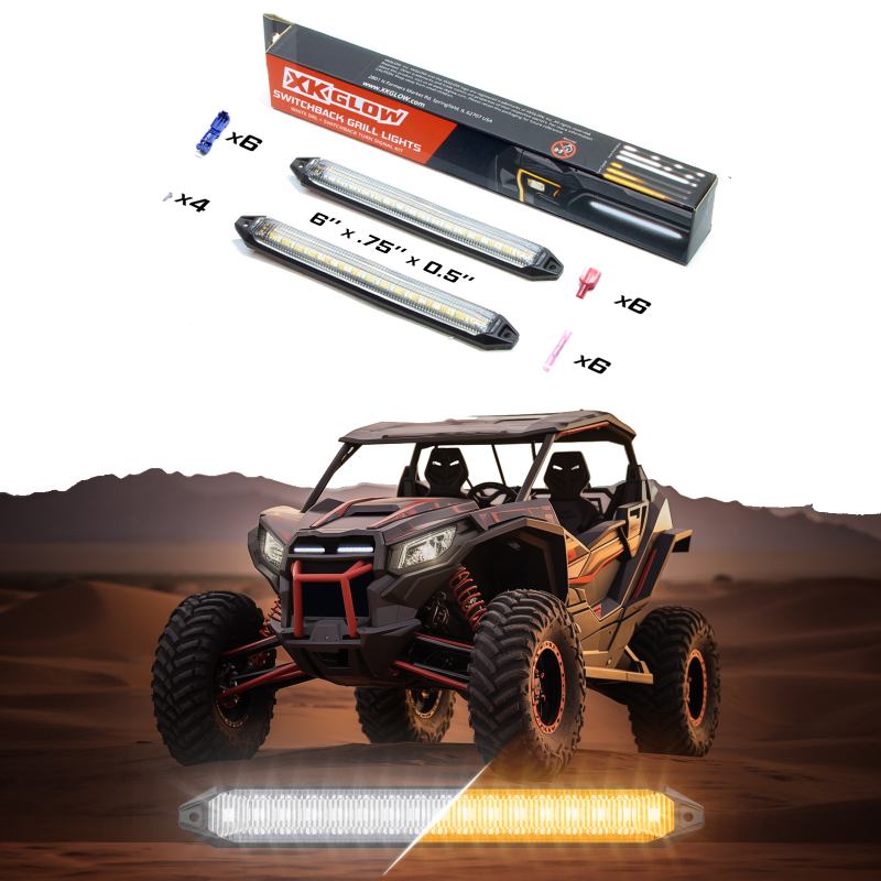 XKGLOW XK041029-6 - XK Glow 6 Switchback Grill Lights with Start-up Animation & Sequential Turn Signals