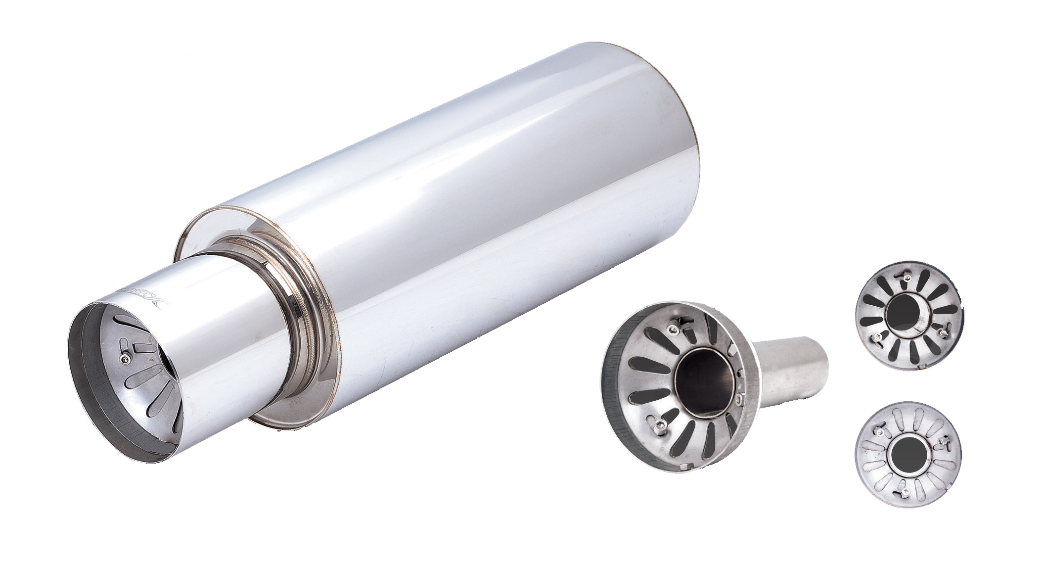 XFORCE LP02-2.5 - Cannon Muffler 6" Barrel, 4.5" Tip, 2.5" Inlet; Exhaust Muffler XFORCE LP02-2.5 - Cannon Muffler 6" Barrel, 4.5" Tip, 2.5" Inlet; Exhaust Muffler