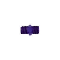 Xrp-Xtreme Racing 991102 - Fitting - Adapter - Straight - 1/4 in NPT Male to 1/4 in NPT Male - Aluminum - Blue Anodized - Each