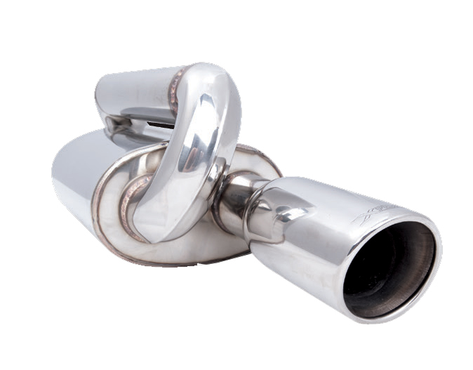 XFORCE S12L-2.25 - 2.25" Twin Loop Oval Muffler (Left Inlet); Exhaust Muffler