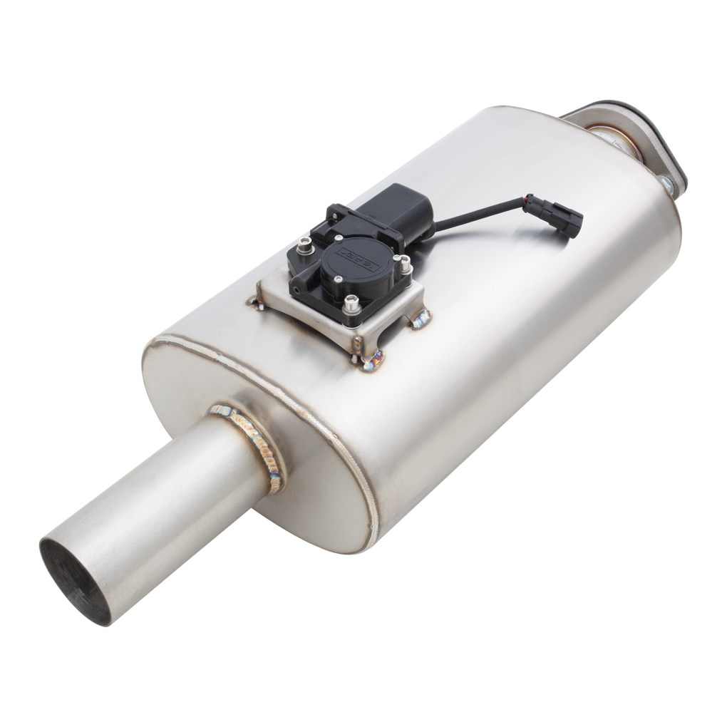 XFORCE VMK10-250 - Varex Universal Oval 5"X8",15" Body Length, Center-In-Center-Out,2.5"Flanged Inlet ,2.5"Single-Wall Outlet; Exhaust Muffler