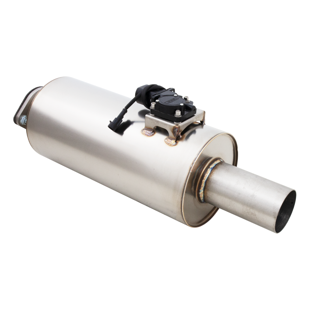 XFORCE VMK16-300 - Varex Universal Round 7", 16" Body Length,3"Flanged Inlet, 3" Single-Wall Outlet; Exhaust Muffler XFORCE VMK16-300 - Varex Universal Round 7", 16" Body Length,3"Flanged Inlet, 3" Single-Wall Outlet; Exhaust Muffler
