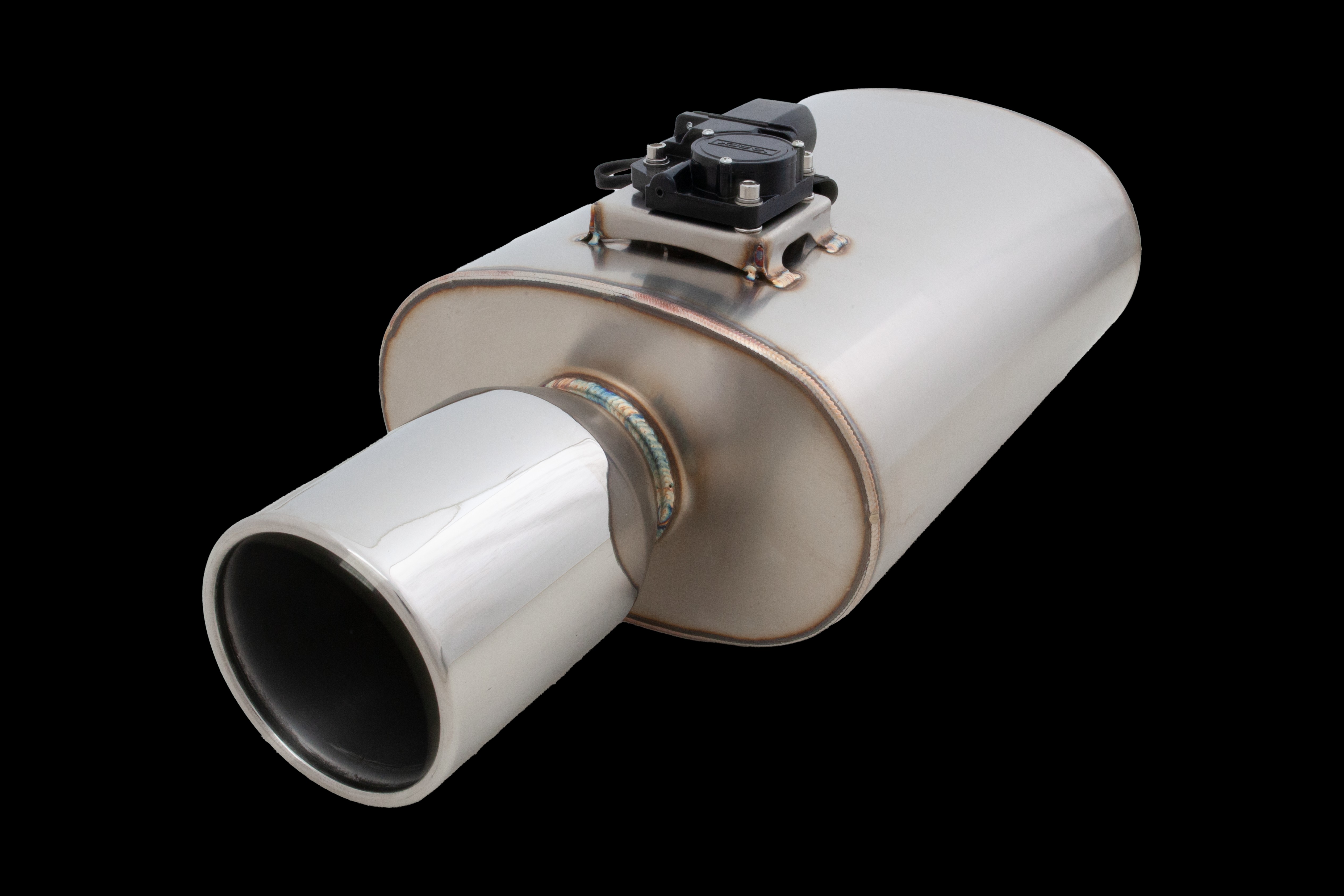 XFORCE VMK6-300 - Varex Universal Oval 6"X10", 16" Body Length,3" Flanged Inlet, 4" Single-Wall Tip; Exhaust Muffler