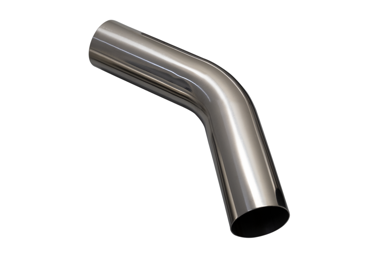 XFORCE MS400-45 - Mandrel Bend? 304SS Polished 4"? 45 degree 1.5D 6" Leg