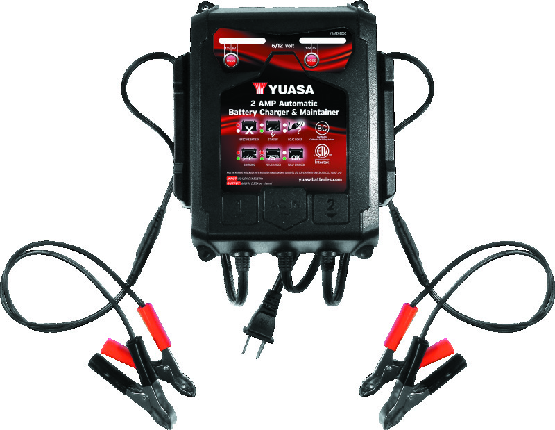 Yuasa Battery YUA2AMPCH - Yuasa 2 Amp Charger & Maintainer - 6V/12V