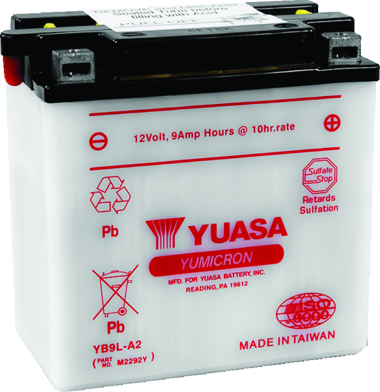 Yuasa Battery YUAM2292Y - Yuasa YB9L-A2 Yumicron 12-Volt Battery