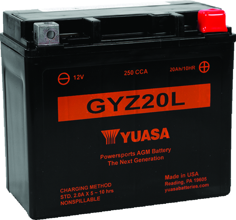 Yuasa Battery YUAM720GZ - Yuasa GYZ20L High Performance Maintenance Free AGM 12-Volt Battery Yuasa Battery YUAM720GZ - Yuasa GYZ20L High Performance Maintenance Free AGM 12-Volt Battery