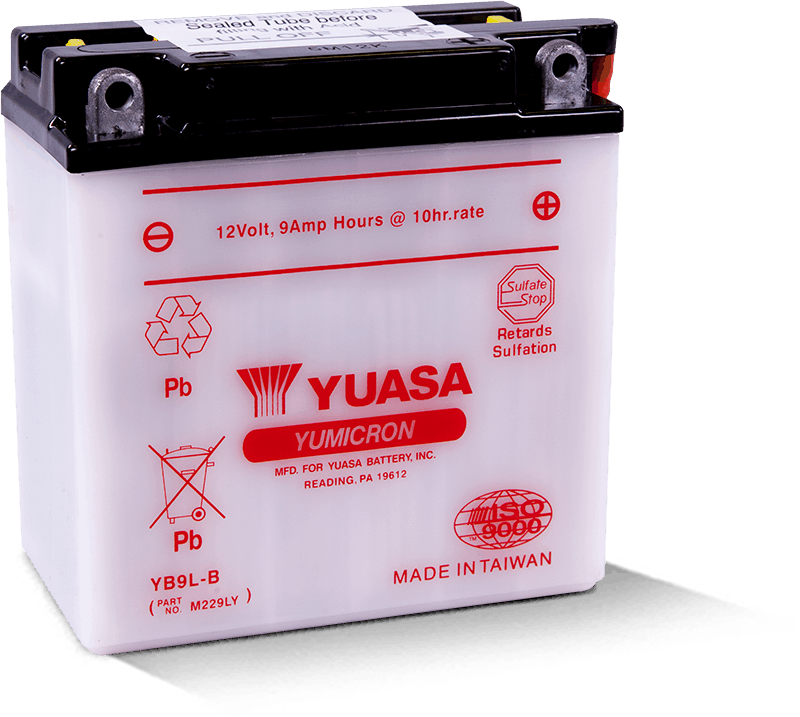 Yuasa Battery YUAM229LY - Yuasa YB9L-B Yumicron 12-Volt Battery Yuasa Battery YUAM229LY - Yuasa YB9L-B Yumicron 12-Volt Battery