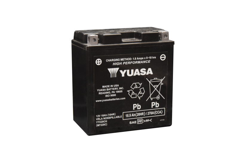 Yuasa Battery YUAM7220C - Yuasa YTX20CH Maintenance Free AGM 12-Volt Battery Yuasa Battery YUAM7220C - Yuasa YTX20CH Maintenance Free AGM 12-Volt Battery