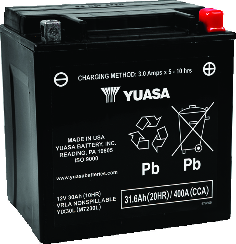 Yuasa Battery YUAM7230L - Yuasa YIX30L Maintenance Free AGM 12-Volt Battery Yuasa Battery YUAM7230L - Yuasa YIX30L Maintenance Free AGM 12-Volt Battery