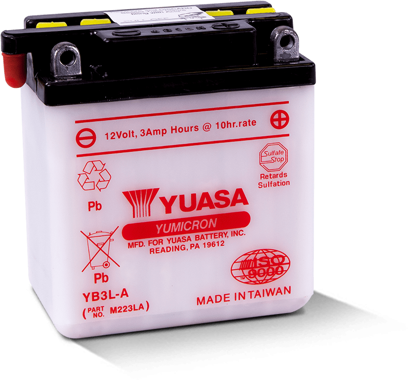 Yuasa Battery YUAM223LA - Yuasa YB3L-A Yumicron 12-Volt Battery Yuasa Battery YUAM223LA - Yuasa YB3L-A Yumicron 12-Volt Battery