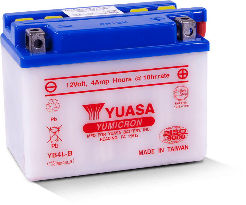 Yuasa Battery YUAM224LB - Yuasa YB4L-B Yumicron 12-Volt Battery