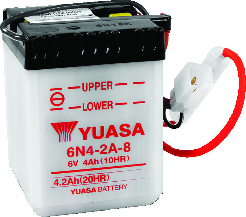 Yuasa Battery YUAM2648A - Yuasa 6N4-2A-8 Conventional 6-Volt Battery Yuasa Battery YUAM2648A - Yuasa 6N4-2A-8 Conventional 6-Volt Battery