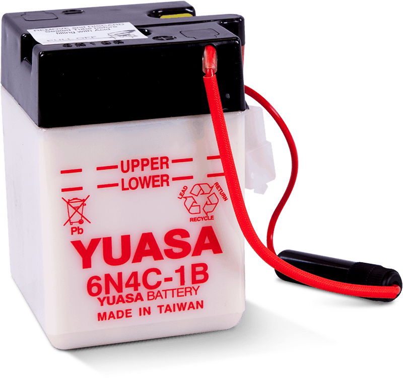 Yuasa Battery YUAM26C4B - Yuasa 6N4C-1B Conventional 6-Volt Battery Yuasa Battery YUAM26C4B - Yuasa 6N4C-1B Conventional 6-Volt Battery