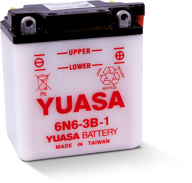 Yuasa Battery YUAM2663B - Yuasa 6N6-3B-1 Conventional 6-Volt Battery Yuasa Battery YUAM2663B - Yuasa 6N6-3B-1 Conventional 6-Volt Battery