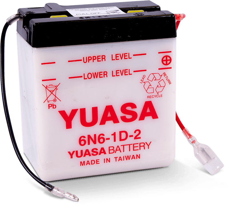 Yuasa Battery YUAM2662B - Yuasa 6N6-1D-2 Conventional 6-Volt Battery Yuasa Battery YUAM2662B - Yuasa 6N6-1D-2 Conventional 6-Volt Battery