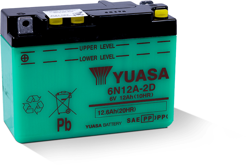 Yuasa Battery YUAM2612D - Yuasa 6N12A-2D Conventional 6-Volt Battery