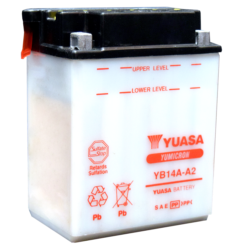 Yuasa Battery YUAM2214AIND - Yuasa YB14A-A2 Yumicron CX 12-Volt Battery