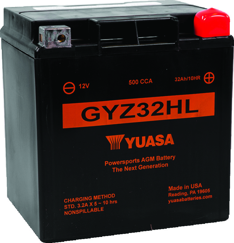 Yuasa Battery YUAM732GHL - Yuasa GYZ32HL High Performance Maintenance Free AGM 12-Volt Battery