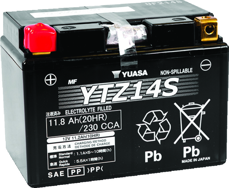 Yuasa Battery YUAM72Z14 - Yuasa YTZ14S Maintenance Free AGM 12-Volt Battery Yuasa Battery YUAM72Z14 - Yuasa YTZ14S Maintenance Free AGM 12-Volt Battery