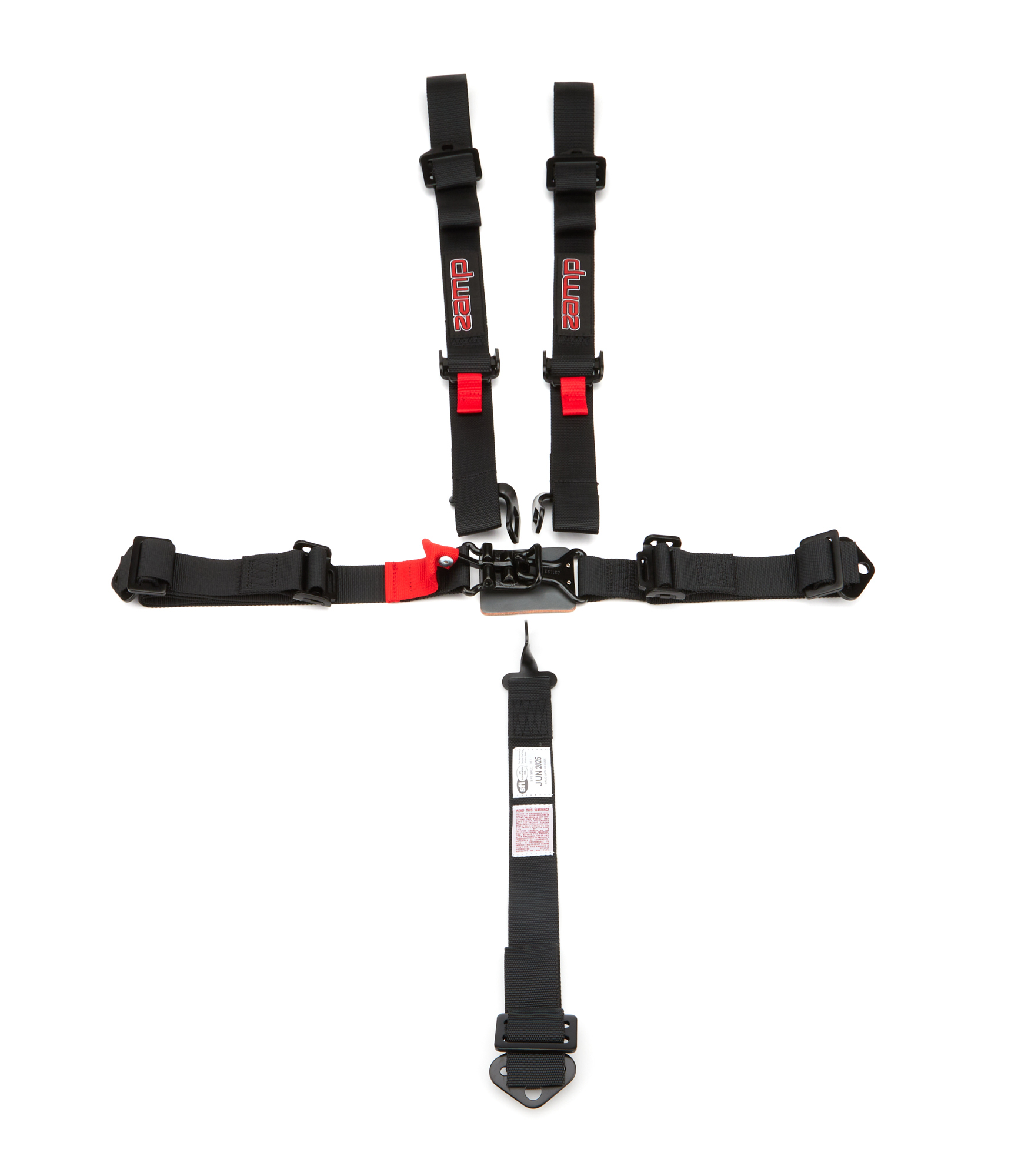 Zamp HARN01S003 - Harness 5pt Black L&L 3/2in Shoulder SFI 16.1