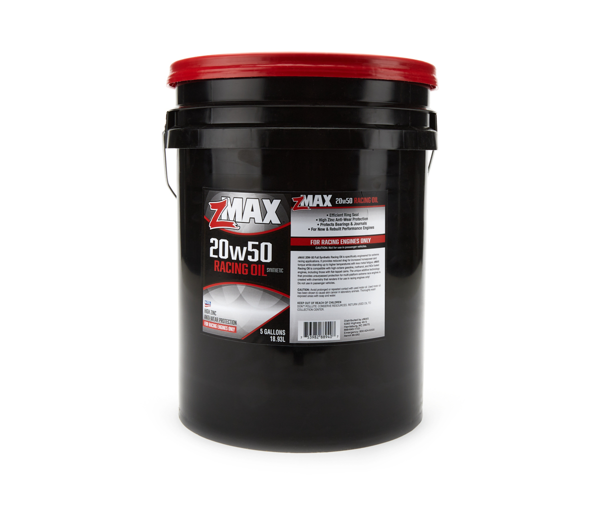 Zmax 88-940 - Racing Oil 20w50 5 Gal. Pail