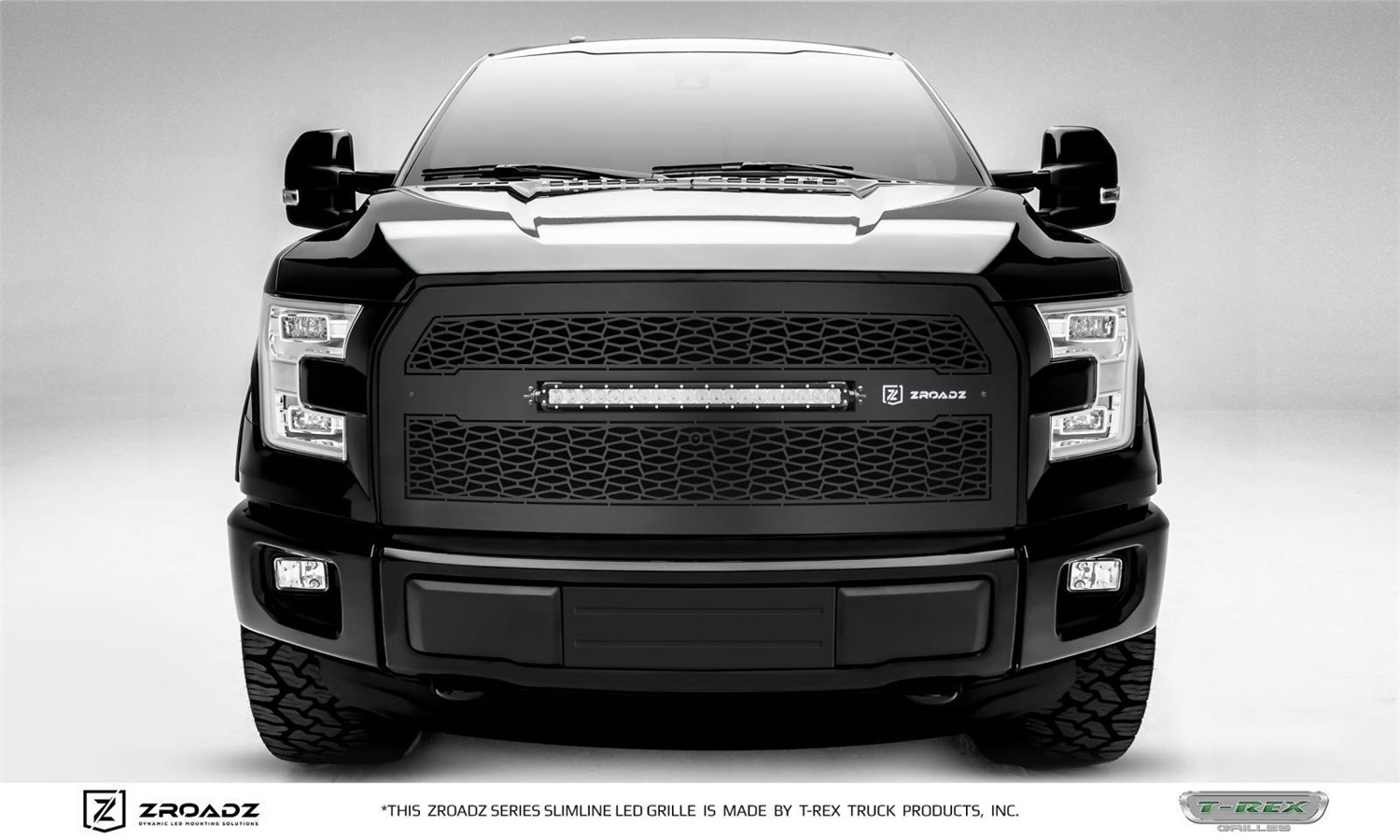 ZROADZ Z315741 - Main Grille; Incl. [1] 20 in. LED Straight Single Row Slim Light Bar And Universal Wiring Harness;
