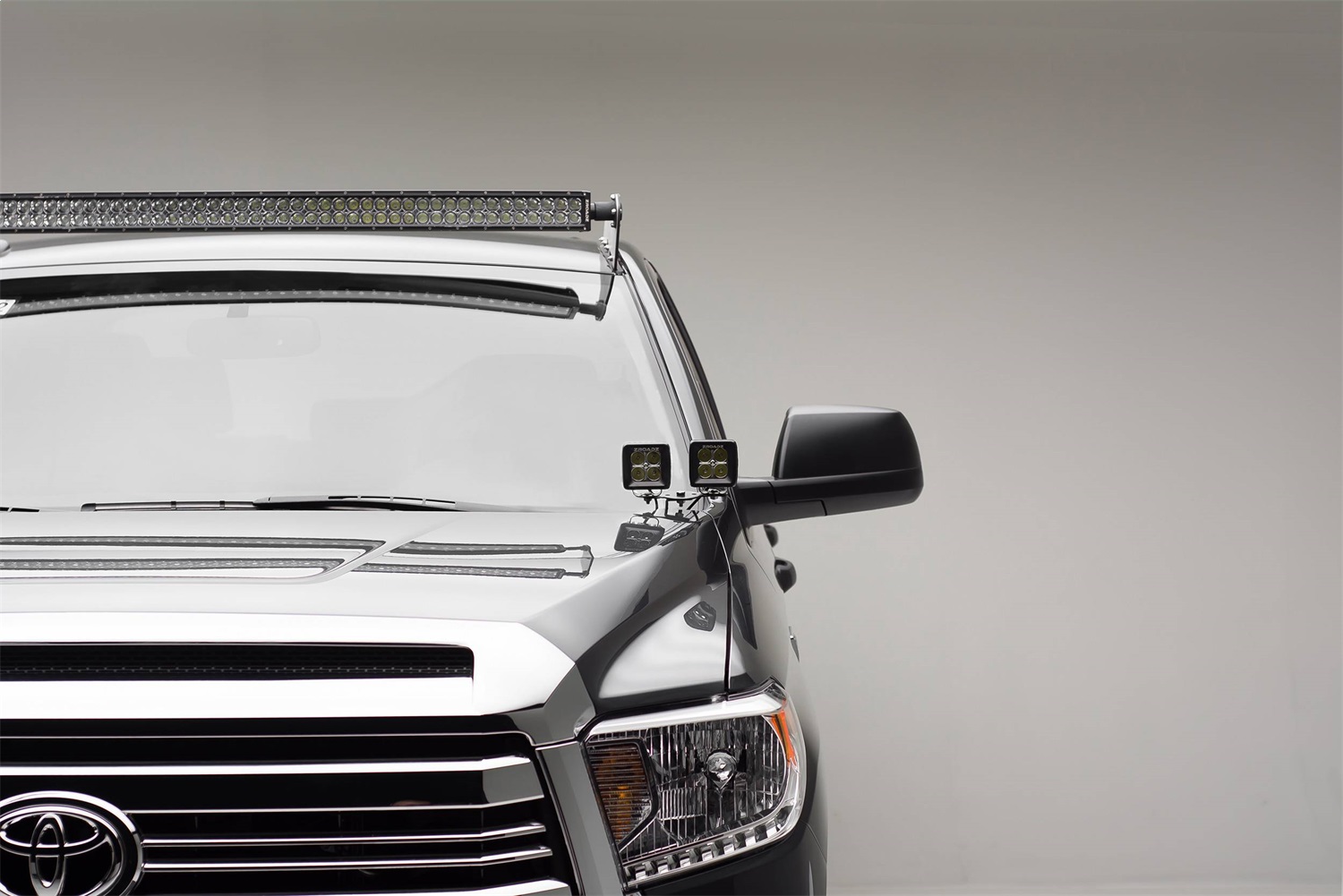 ZROADZ Z339141 -  Front Roof LED Bracket, Black, Mild Steel, Bolt-On, to mount (1) 50 Inch  or similar style Straight LED Light Bar