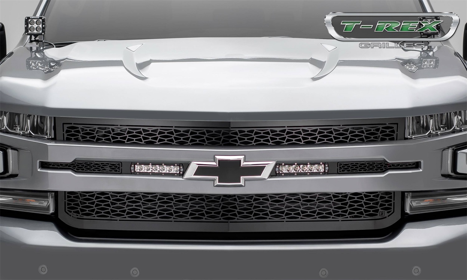 ZROADZ Z311261 - T-REX 2019-2021 Silverado 1500 Grille, Black, 1 Pc, Replacement, Incl. (2) 6 inch LEDs - PN # ZROADZ Z311261 - T-REX 2019-2021 Silverado 1500 Grille, Black, 1 Pc, Replacement, Incl. (2) 6 inch LEDs - PN #