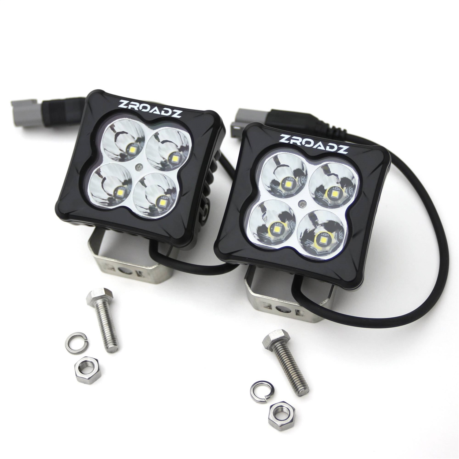 ZROADZ Z30BC20W-D3S-2 - G2 LED Light Pod; Incl. [2] 3 in. Bright White LED Spot Beam Pod Light;