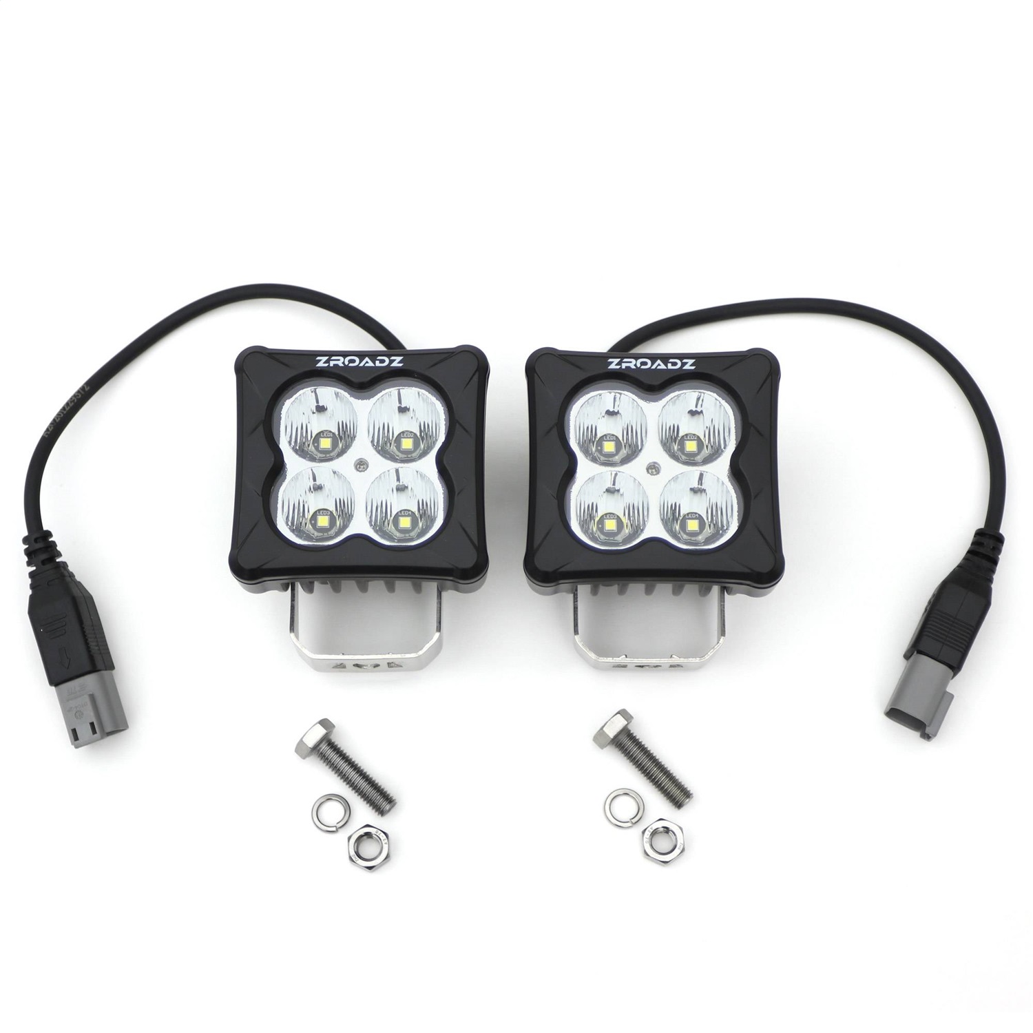 ZROADZ Z30BC20W-D3F-2 - G2 LED Light Pod; Incl. [2] 3 in. Bright White LED Flood Beam Pod Light;