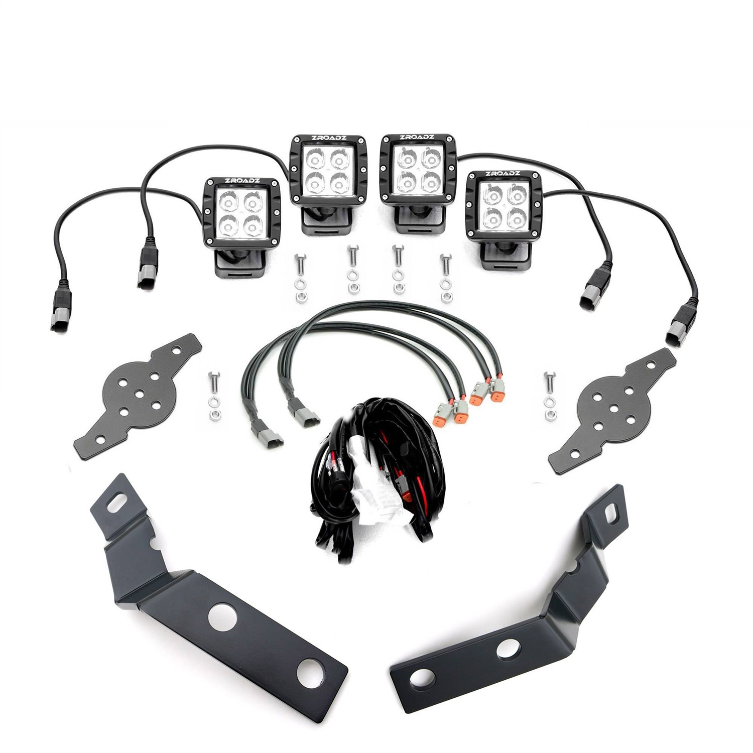 ZROADZ Z362051-KIT4 - CHEVROLET SILVERADO 1500 A-Pillar 4 LED Pod Lights Kit ZROADZ Z362051-KIT4 - CHEVROLET SILVERADO 1500 A-Pillar 4 LED Pod Lights Kit