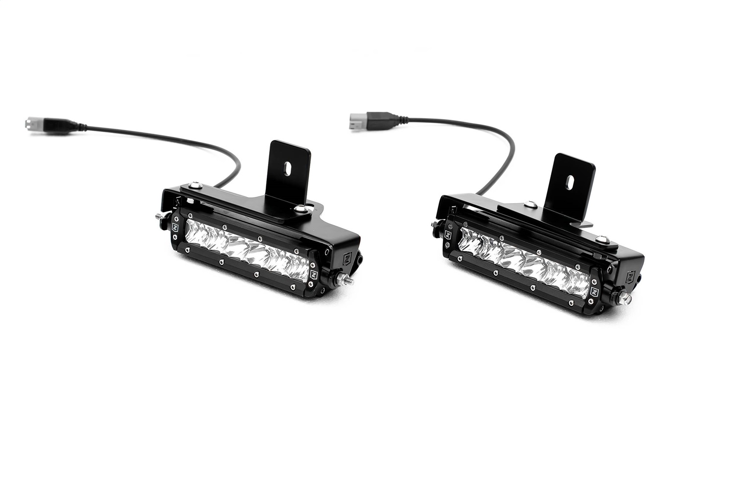 ZROADZ Z385881-KIT - Rear Bumper LED Kit, Black, Mild Steel, Bolt-On, Includes (2) 6 Inch  LED Straight Double Row Light Bars and Universal Wiring Harness, Mounts under Rear Bumper