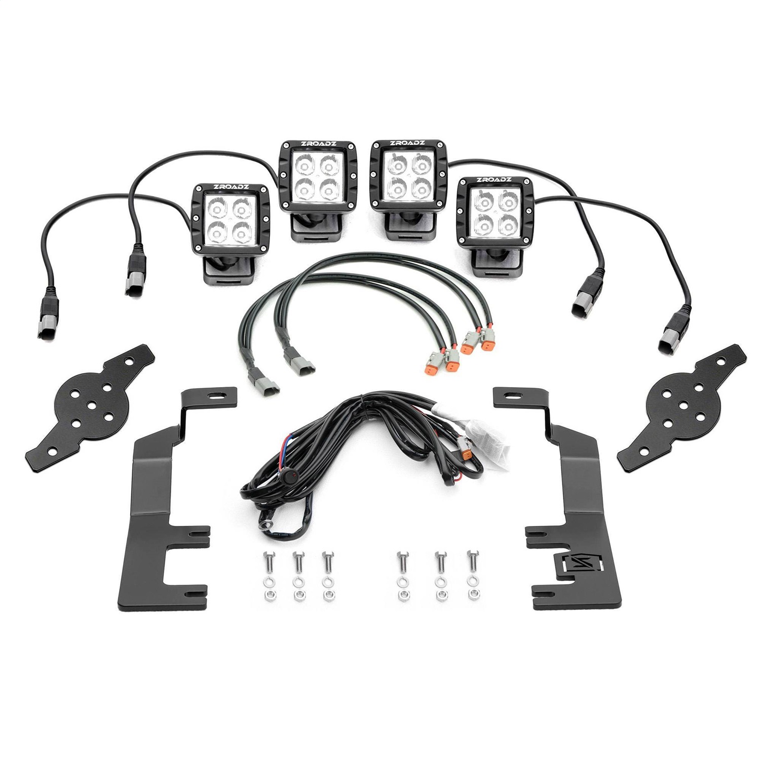 ZROADZ Z362081-KIT4 - CHEVROLET SILVERADO 1500 A-Pillar 4 LED Pod Lights Kit