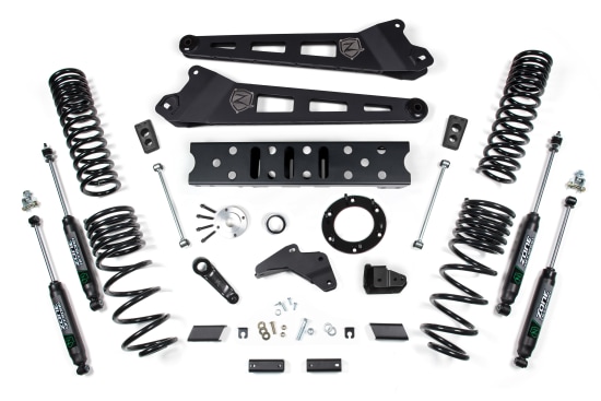 Zone Offroad ZOND124 - 19-24 RAM 2500 5.5 Inch Radius Arm 4.5 Inch Rear Coils Gas 6-Bolt T-Case No Shocks  Offroad
